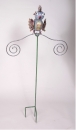MEDUSA Gartenpendel, Vogel, grau-rot, ca. 125 x 58 x 23 cm
