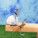 ORGINAL Steinvogel Mini mit Laptop, ca.12 cm hoch ab Sitzflche