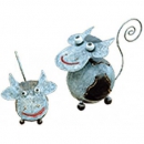 MEDUSA Metalltier Kuh "Muh", ca. 5x 5 x 7 cm