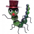 MEDUSA Metallfigur Raupe "Immersatt" M, gr�n/braun ca. 21x12x20cm