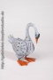 MEDUSA Windlicht Schwan, S, weiss-grau, ca. 29 x 16 x 30 cm