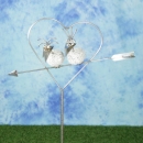 ORGINAL Steinvogel Gartenstecker SV480, ca. 105 Herz mi Pfeil